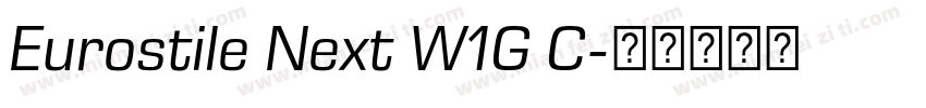 Eurostile Next W1G C字体转换
